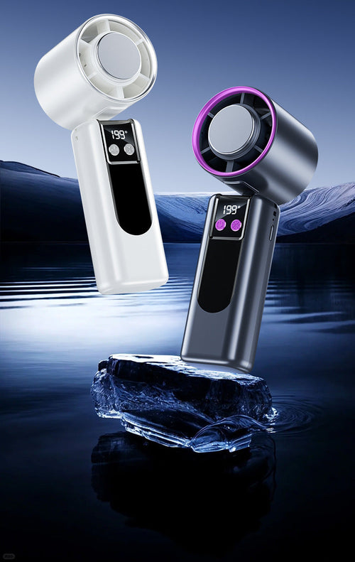 Portable Semiconductor Cooling Handheld Fan, 199 Speeds Adjustable